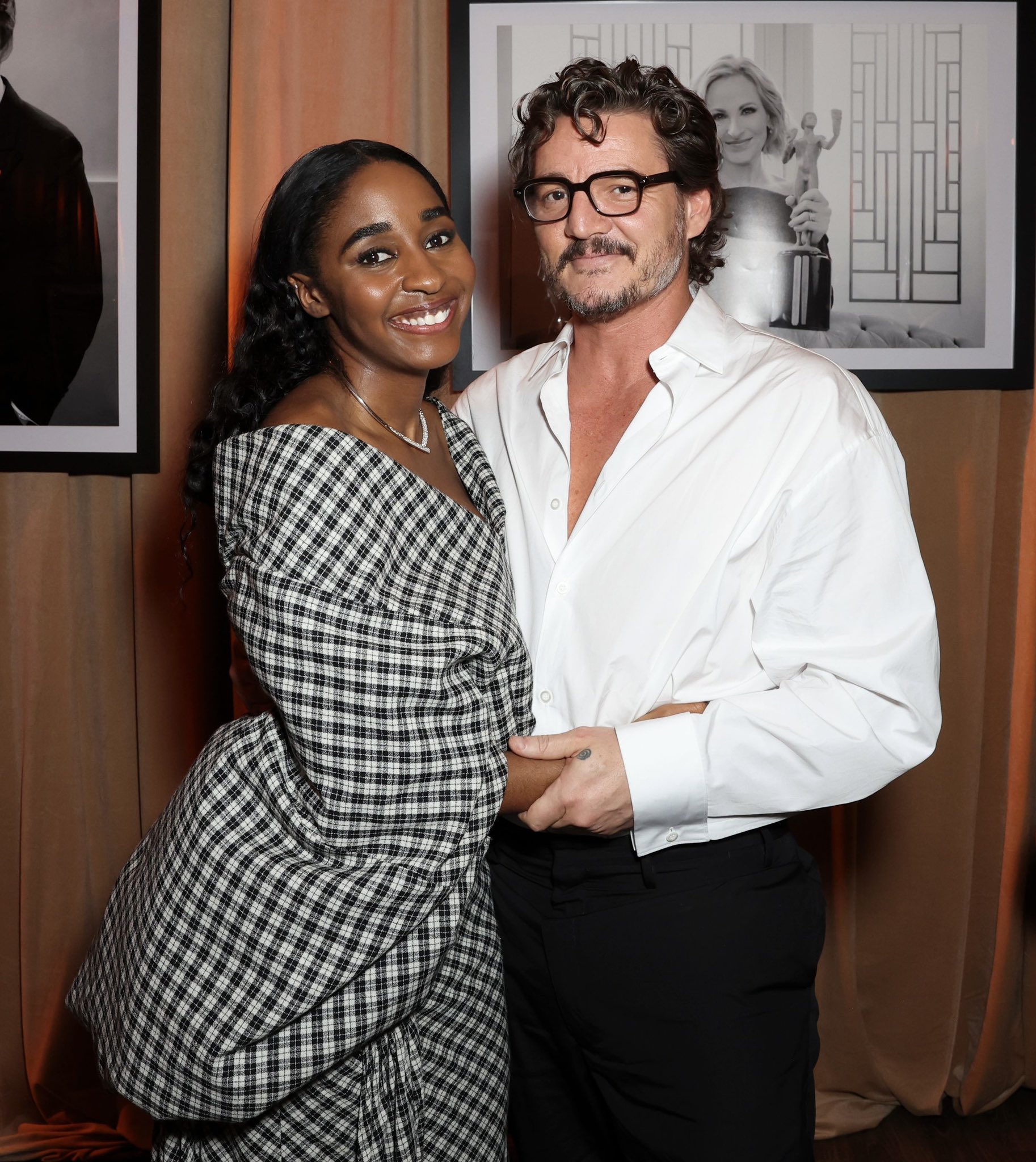 Ayo Edebiri '17 (BFA, Goldberg Department of Dramatic Writing) and Pedro Pascal (Drama)