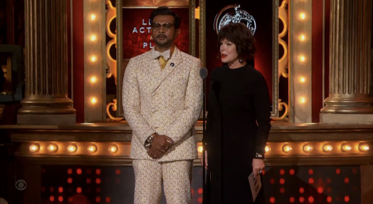 Utkarsh Ambudkar '05 (BFA, Drama) and Marcia Gay Harden '88 (MFA, Grad Acting), presenter