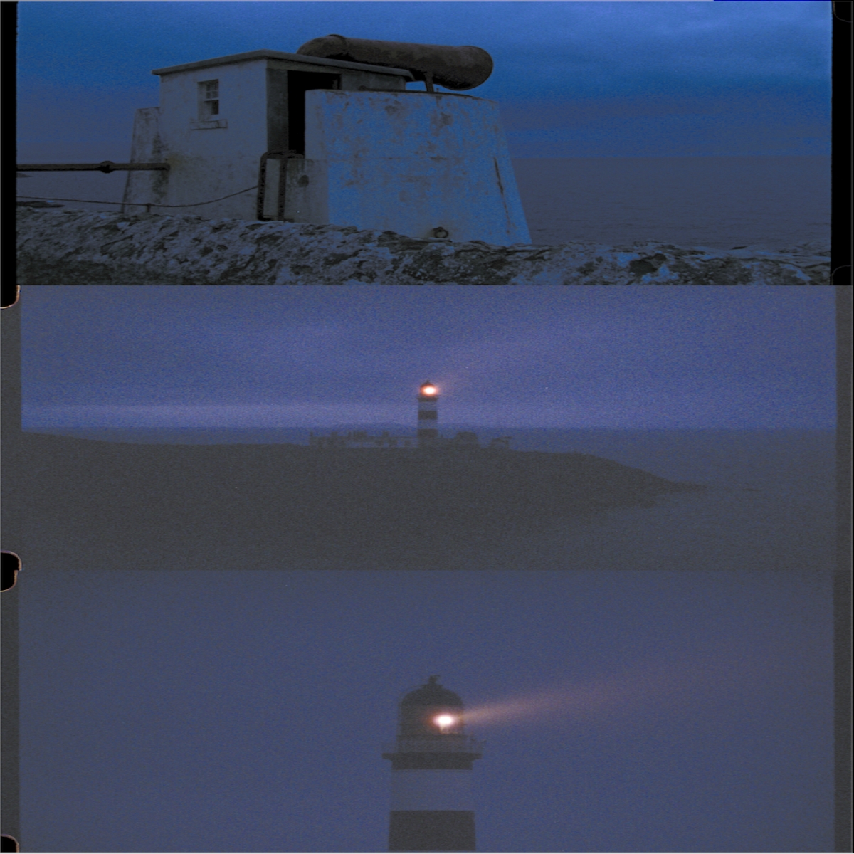 lighthouse against a blue sky