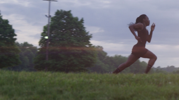 Runner on a track