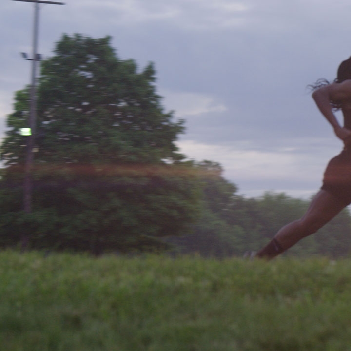 A girl running