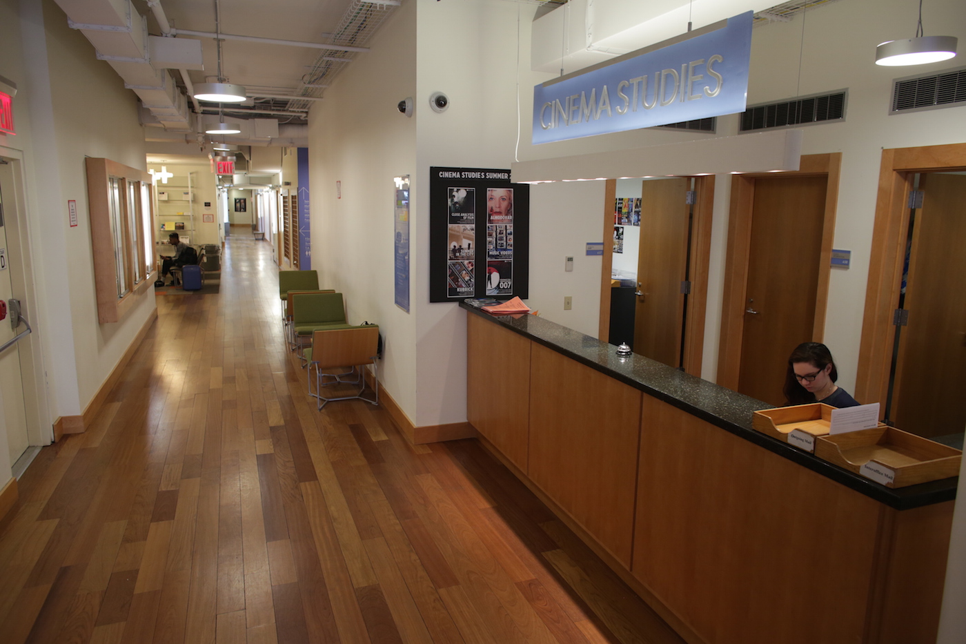 The Cinema Studies front desk in 2015.