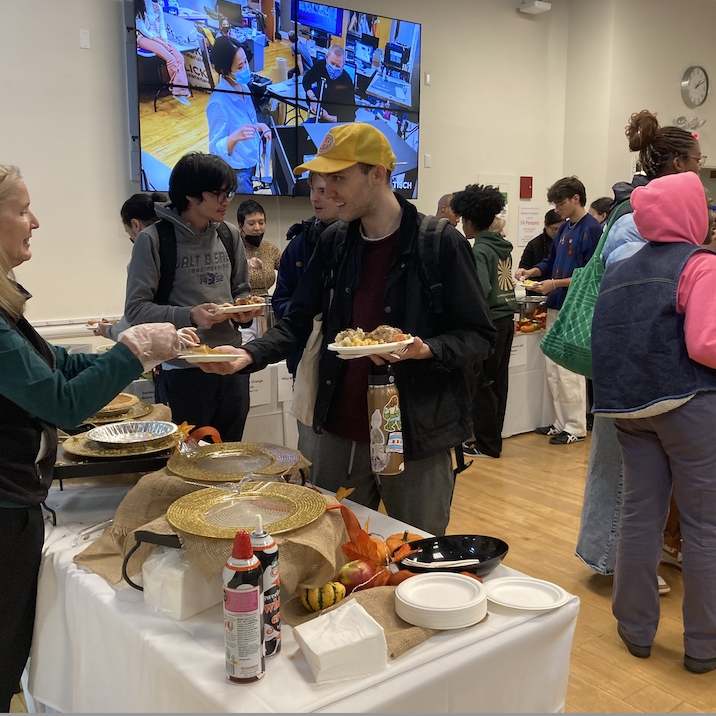 students at a former dean's hangout at 721 Broadway