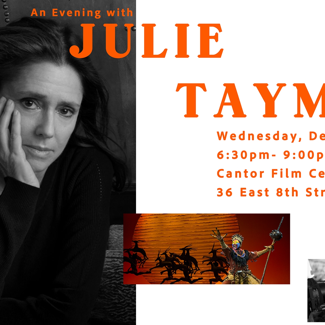 An evening with Julie Taymor