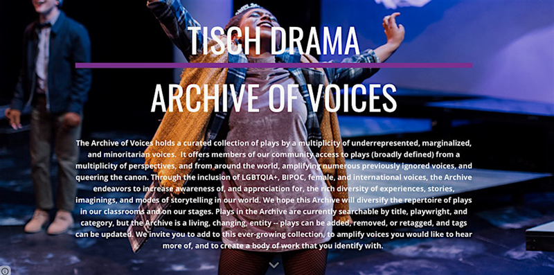 Tisch Drama: Archive of Voices