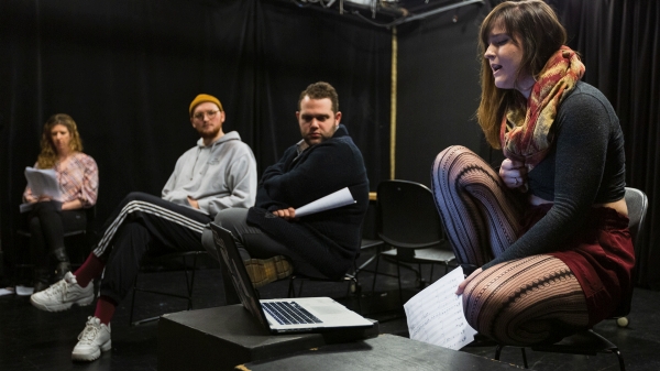 Students in a theater workshop