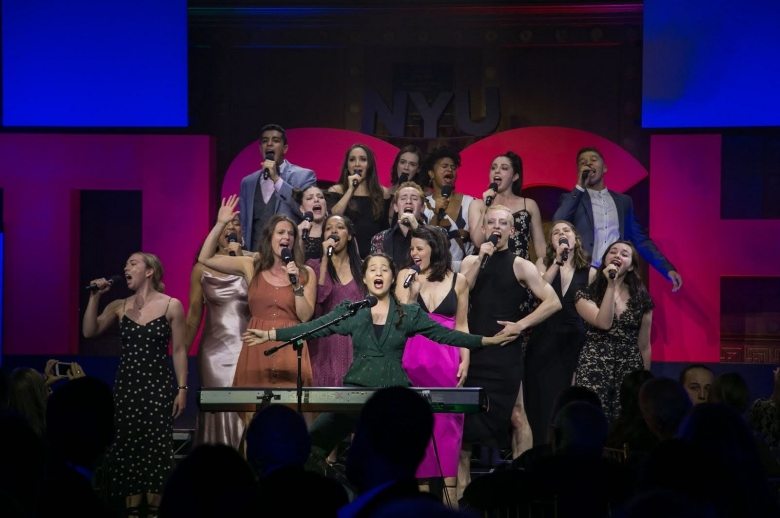 Students performing at Tisch gala