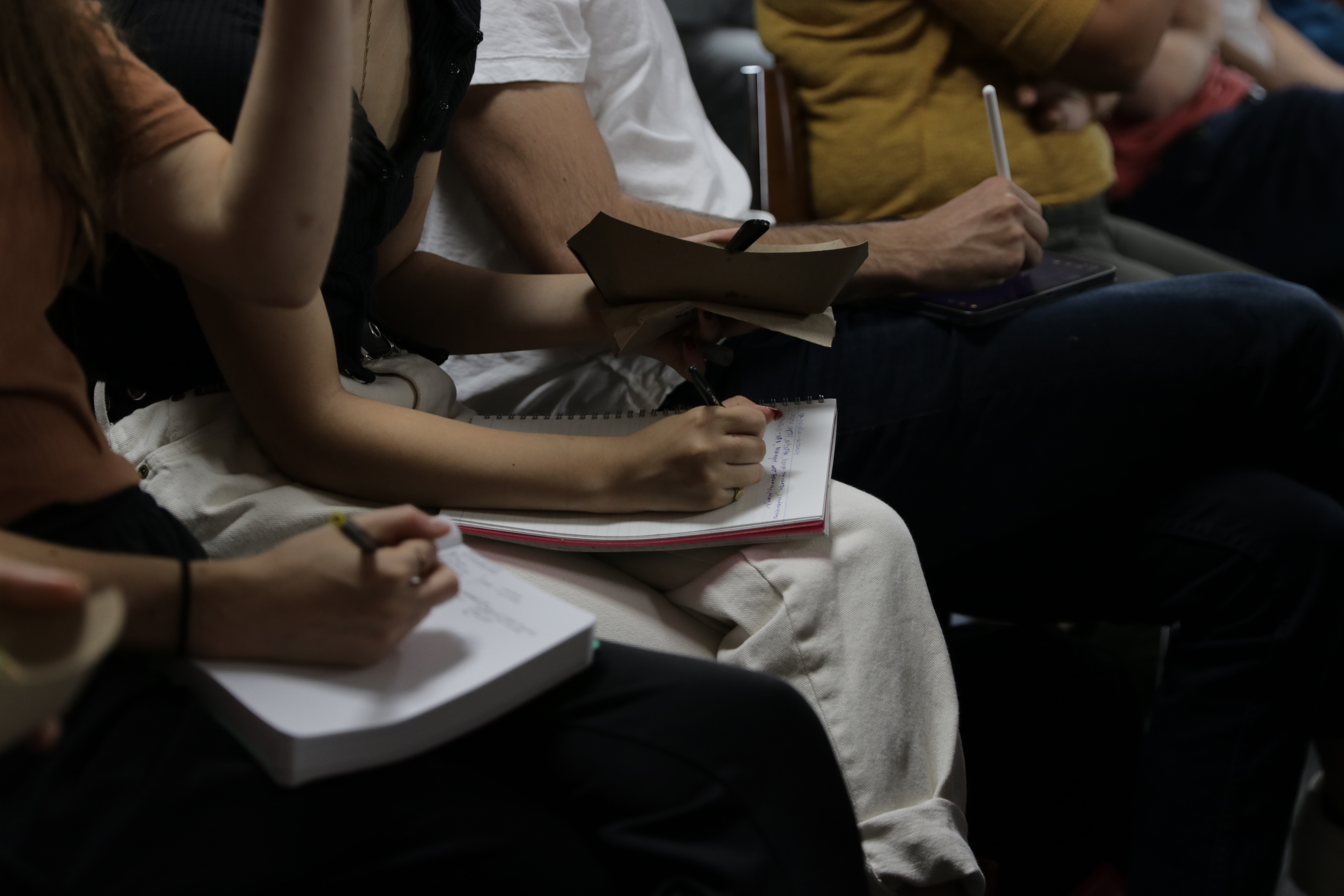 Students taking notes