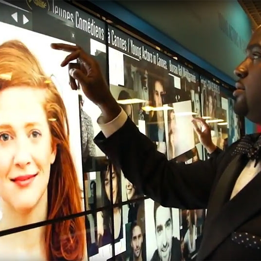 Student at instillation at Cannes Film Festival