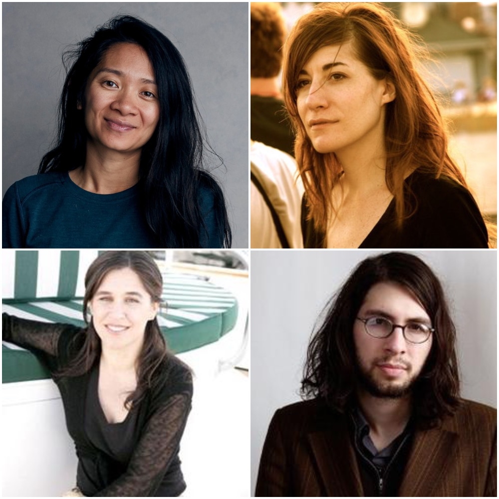 Clockwise from top left: Chloe Zhao, Mollye Asher, Carlo Mirabella-Davis, Nicole Kassell (Photos Courtesy of Mubi)