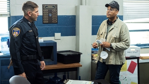 Reinaldo Marcus Green (right) on Set (Credit: Paul Schiraldi/HBO)