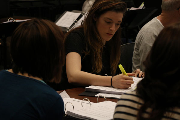 Student in class