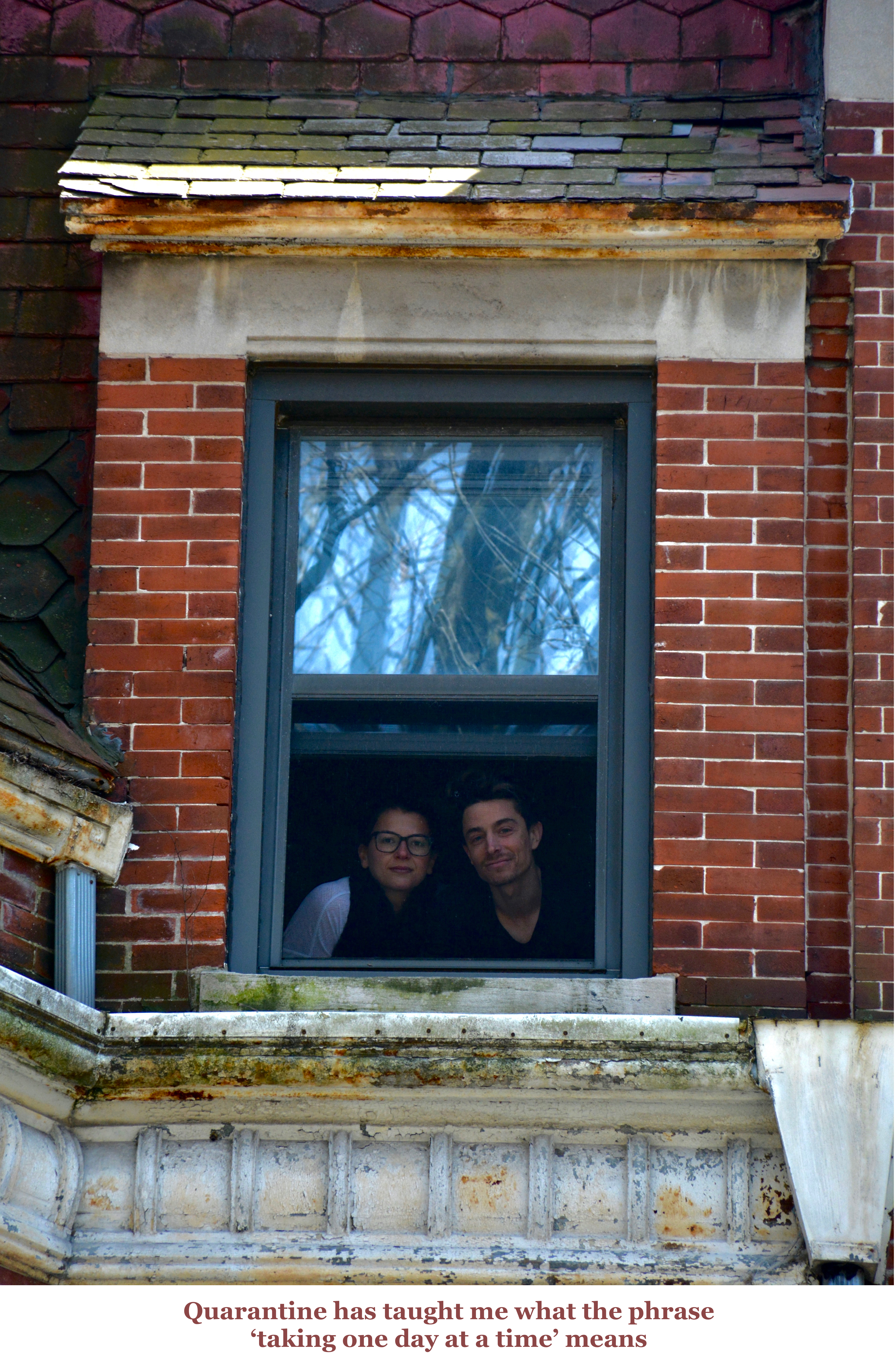 photo of people at window