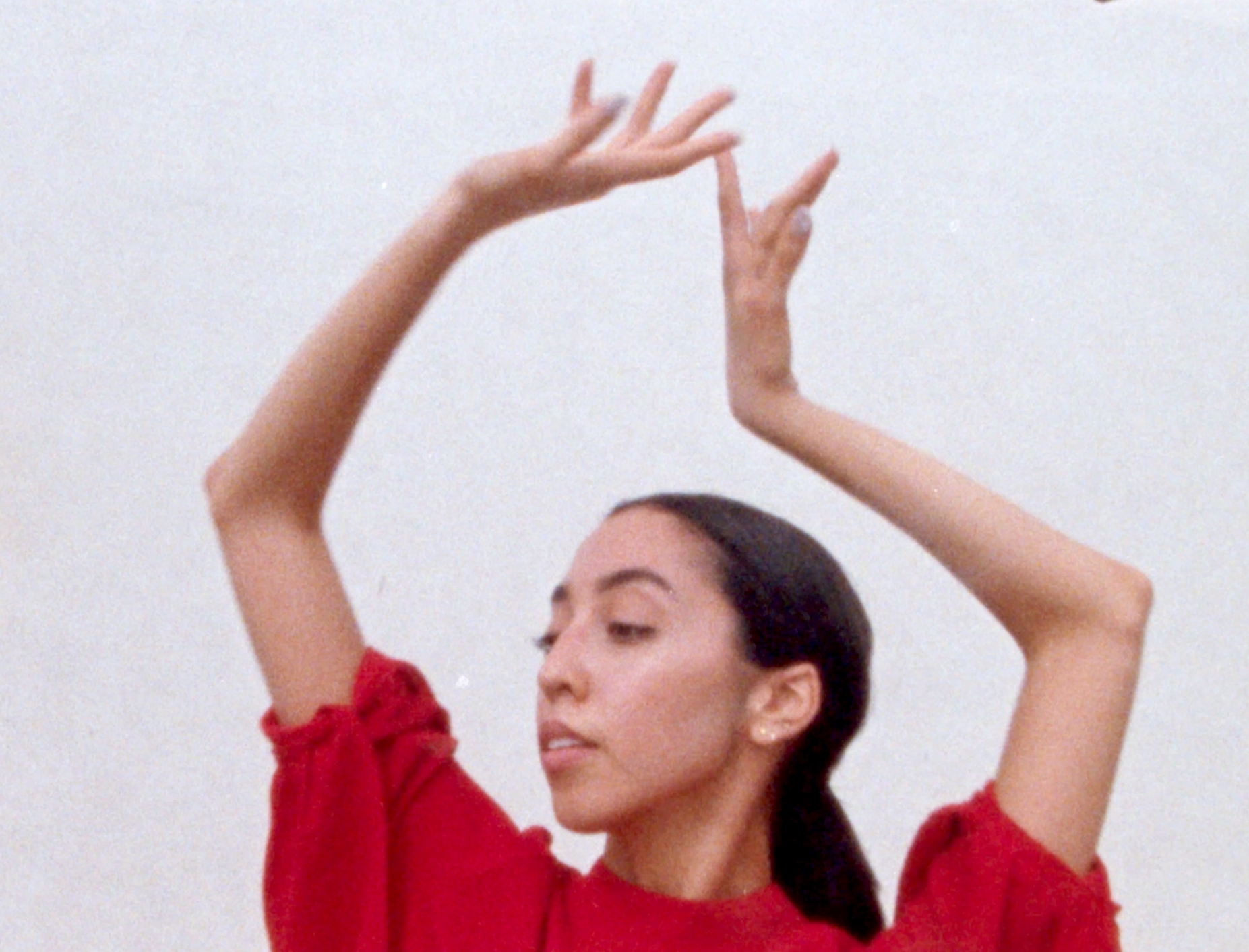 woman dancing close up shot