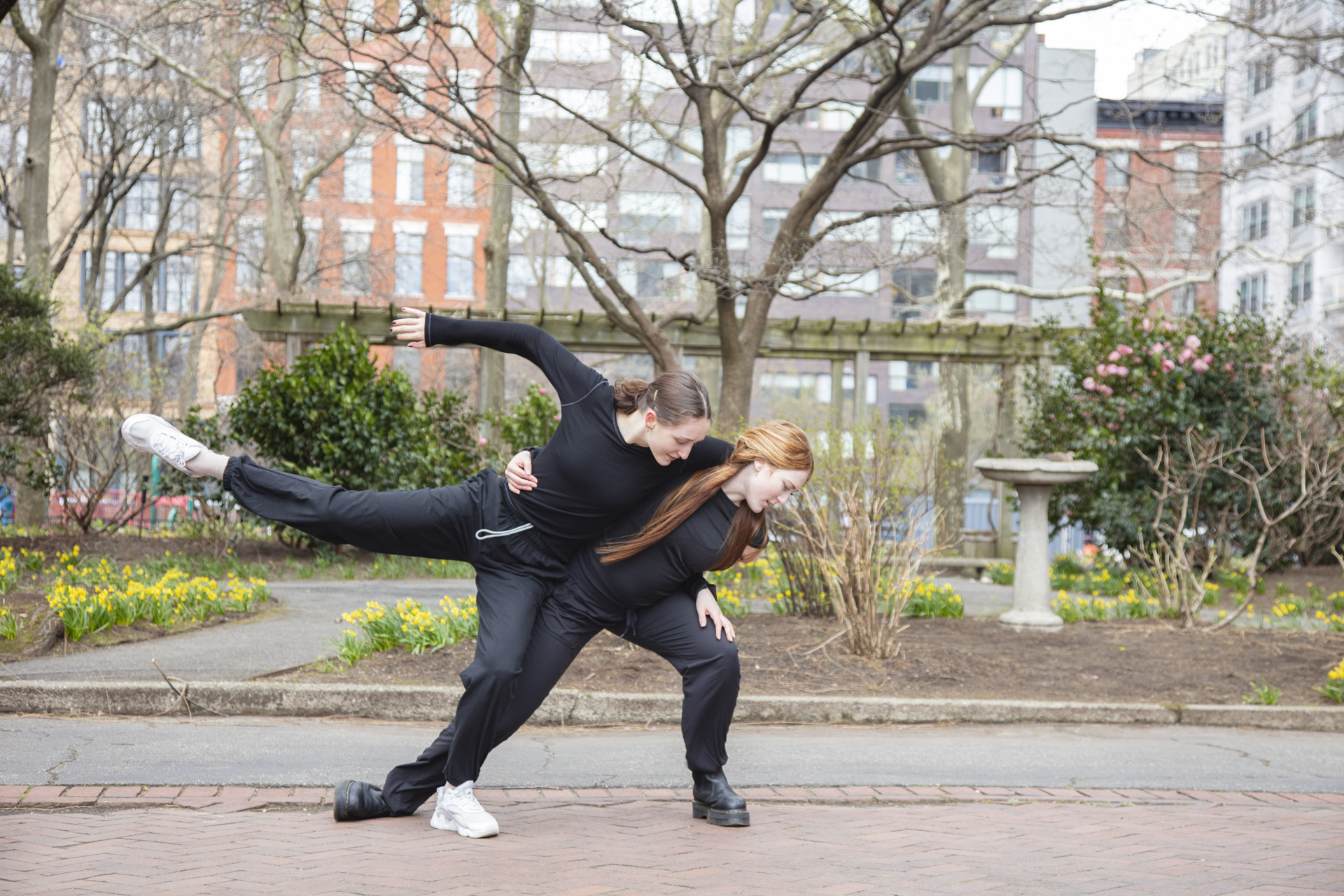 Tisch Dance students performing outdoors