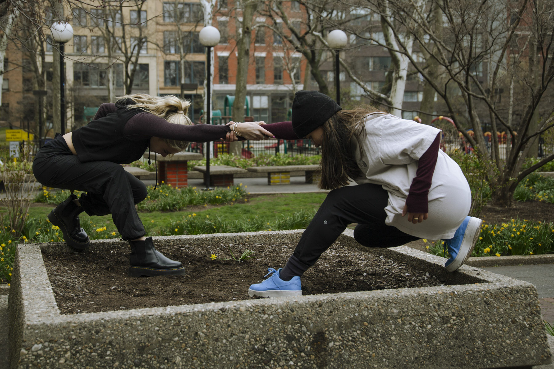 Tisch Dance students performing outdoors