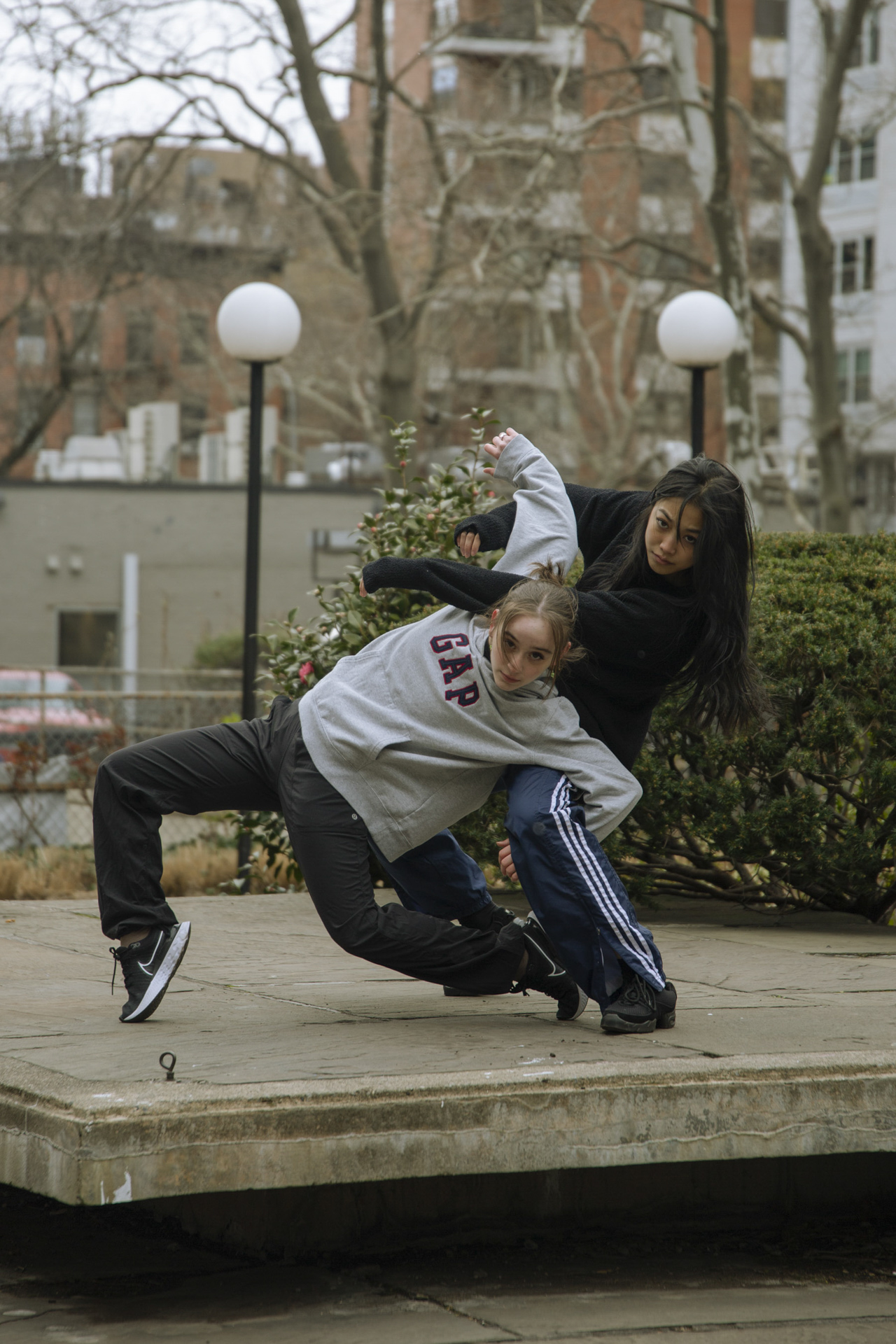 Tisch Dance students performing outdoors