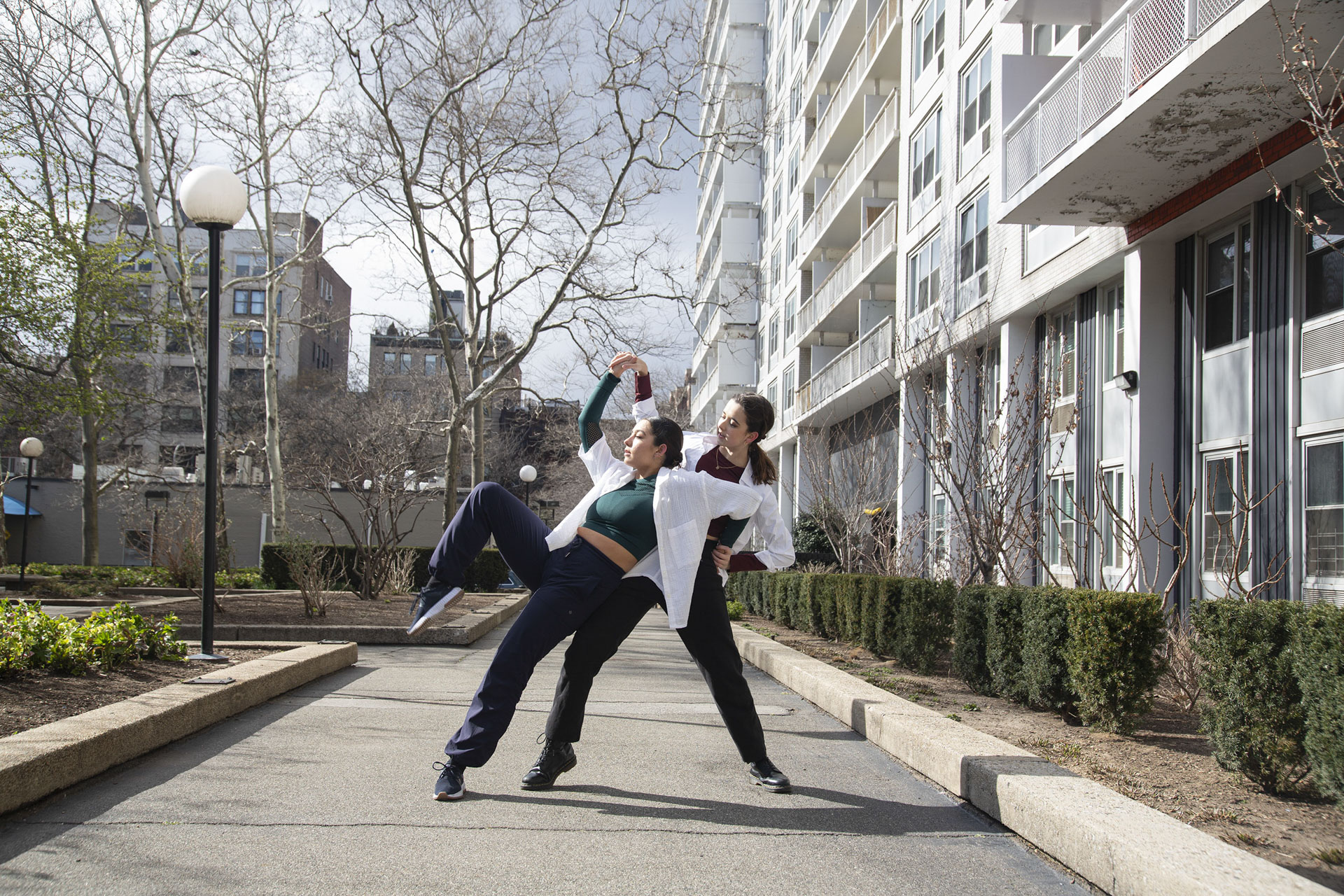 Tisch Dance students performing outdoors