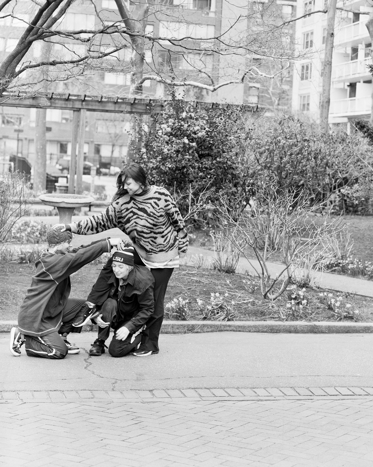 Tisch Dance students performing outdoors