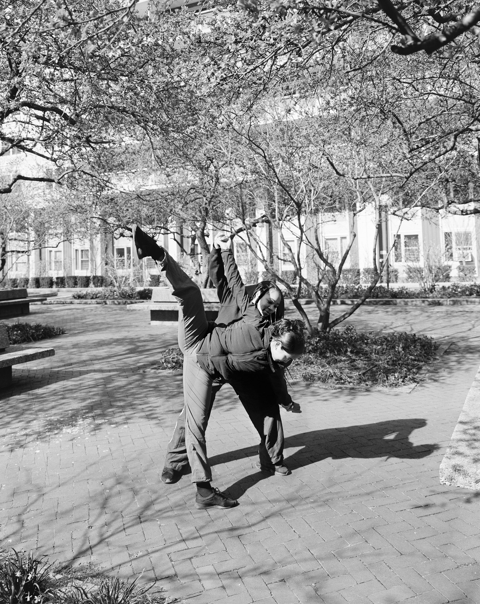 Tisch Dance students performing outdoors