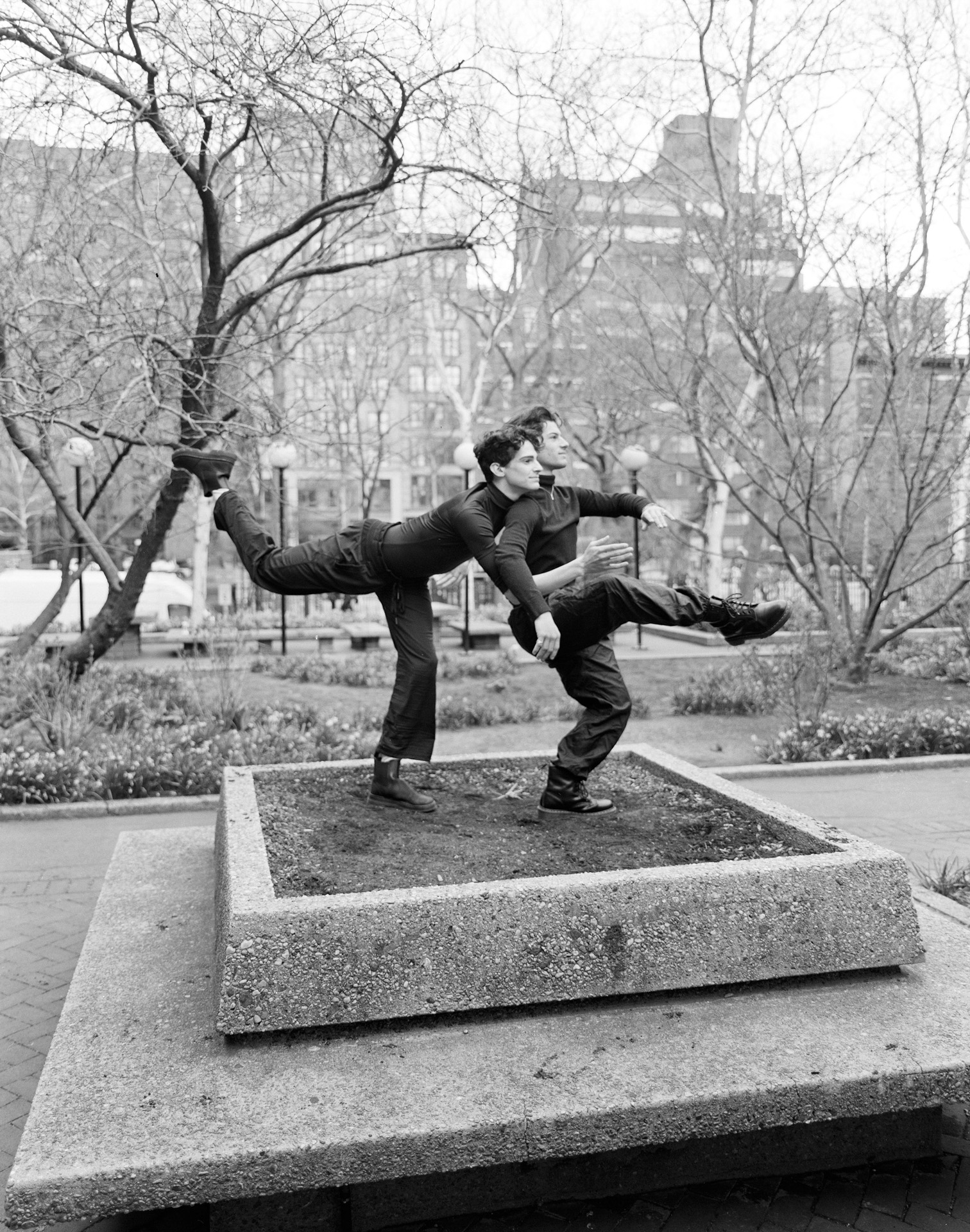 Tisch Dance students performing outdoors