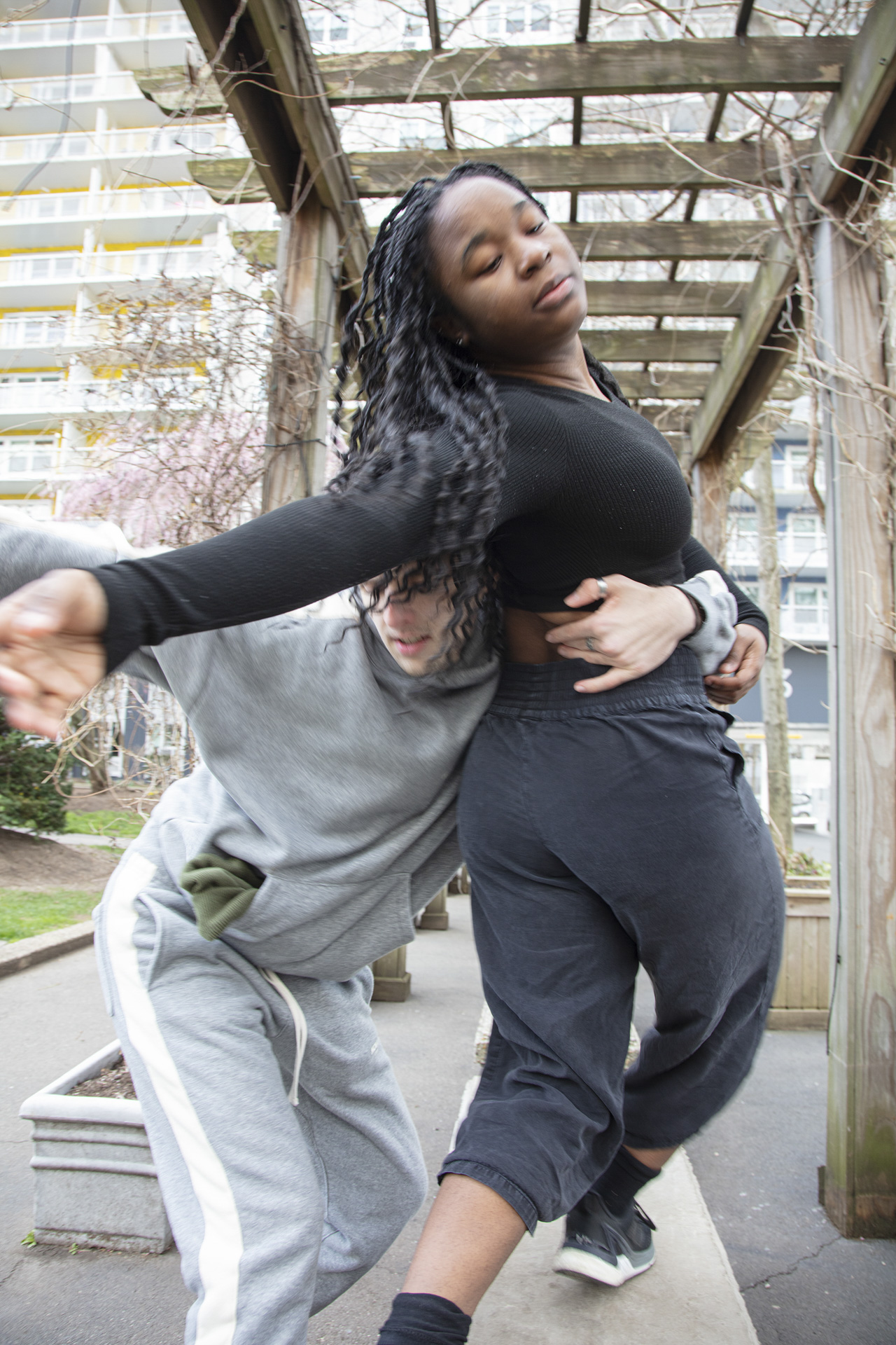 Tisch Dance students performing outdoors