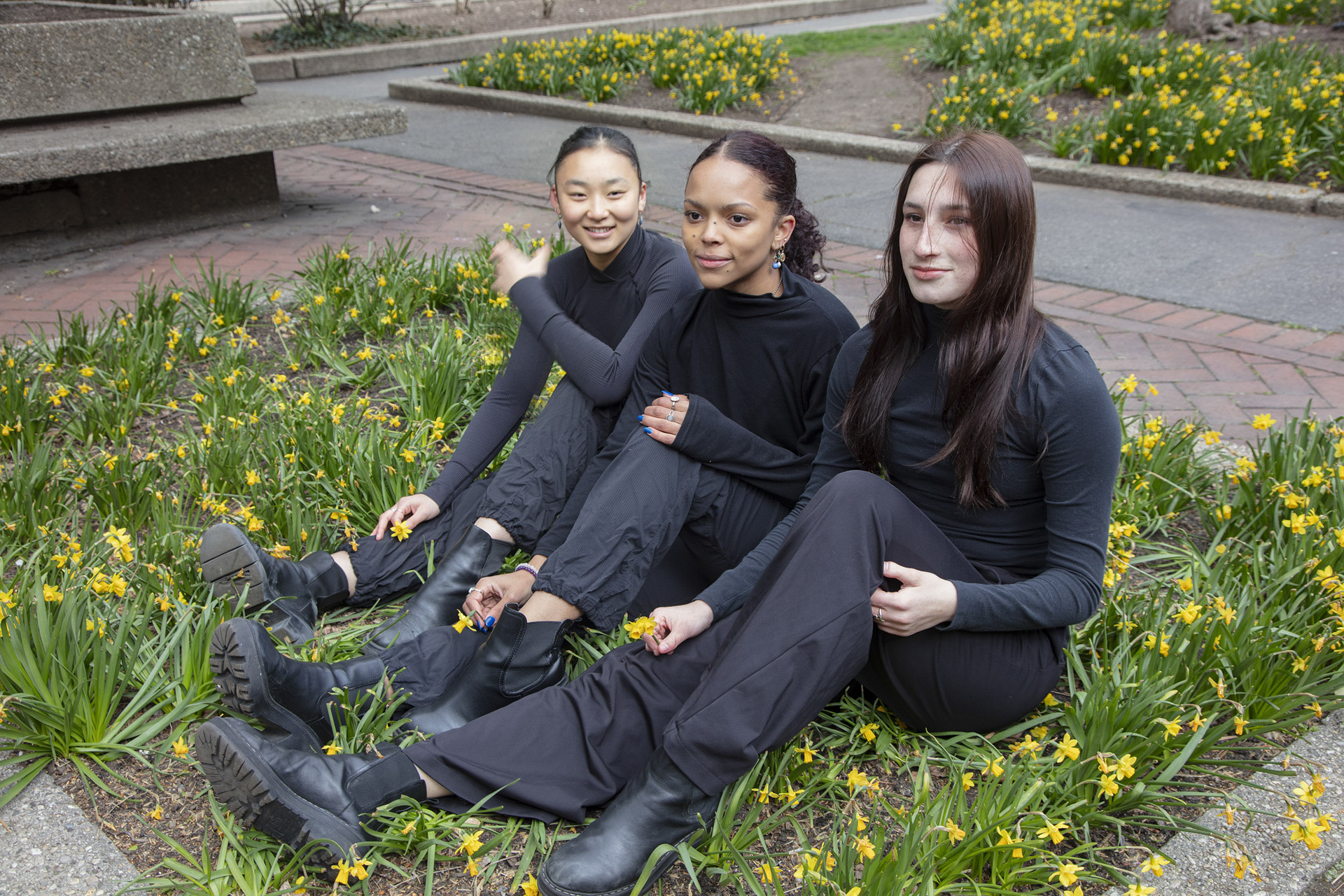 Tisch Dance students performing outdoors