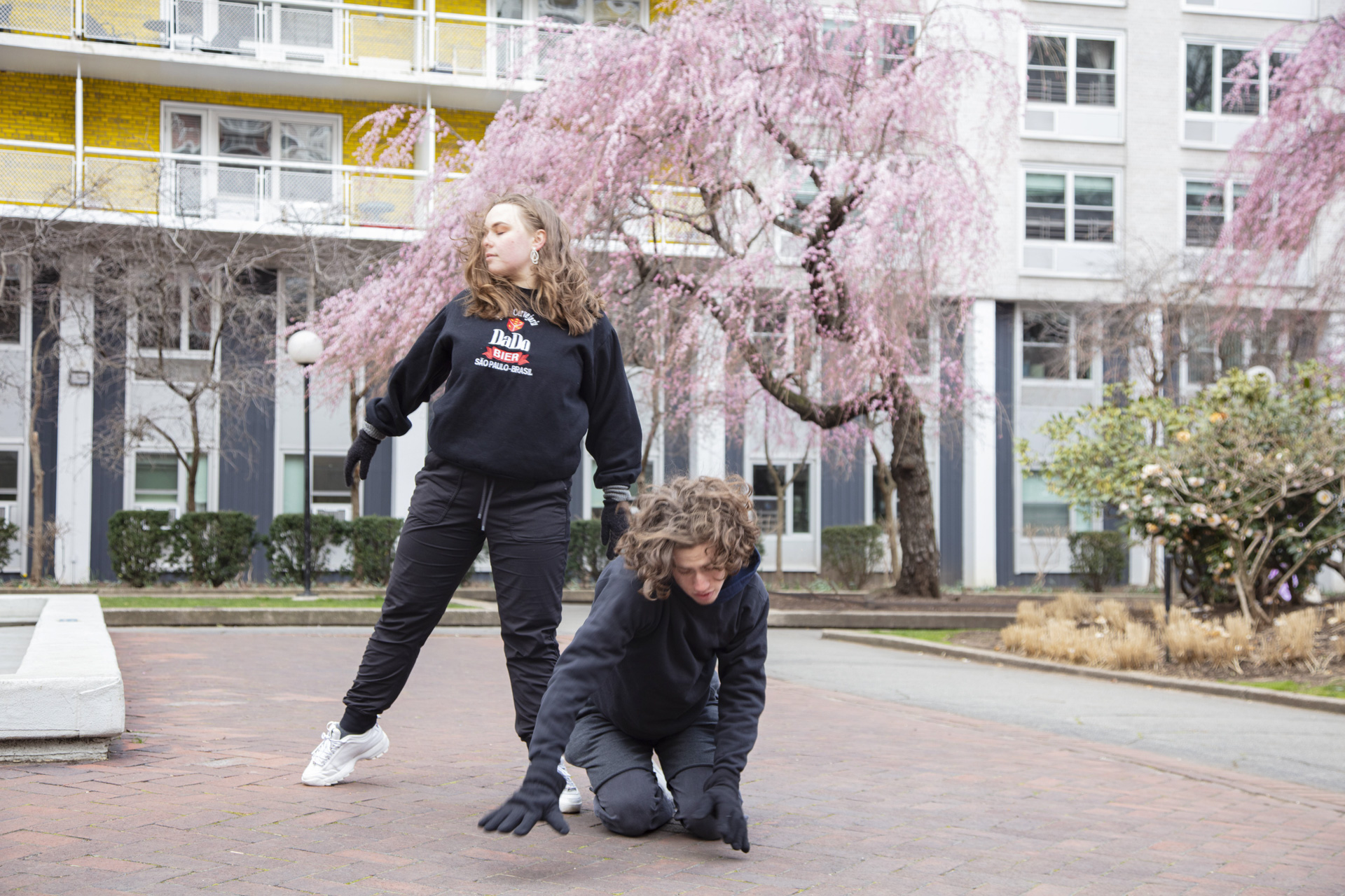 Tisch Dance students performing outdoors