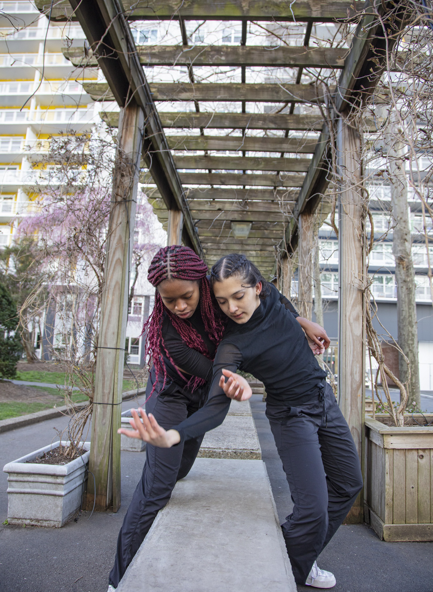 Tisch Dance students performing outdoors