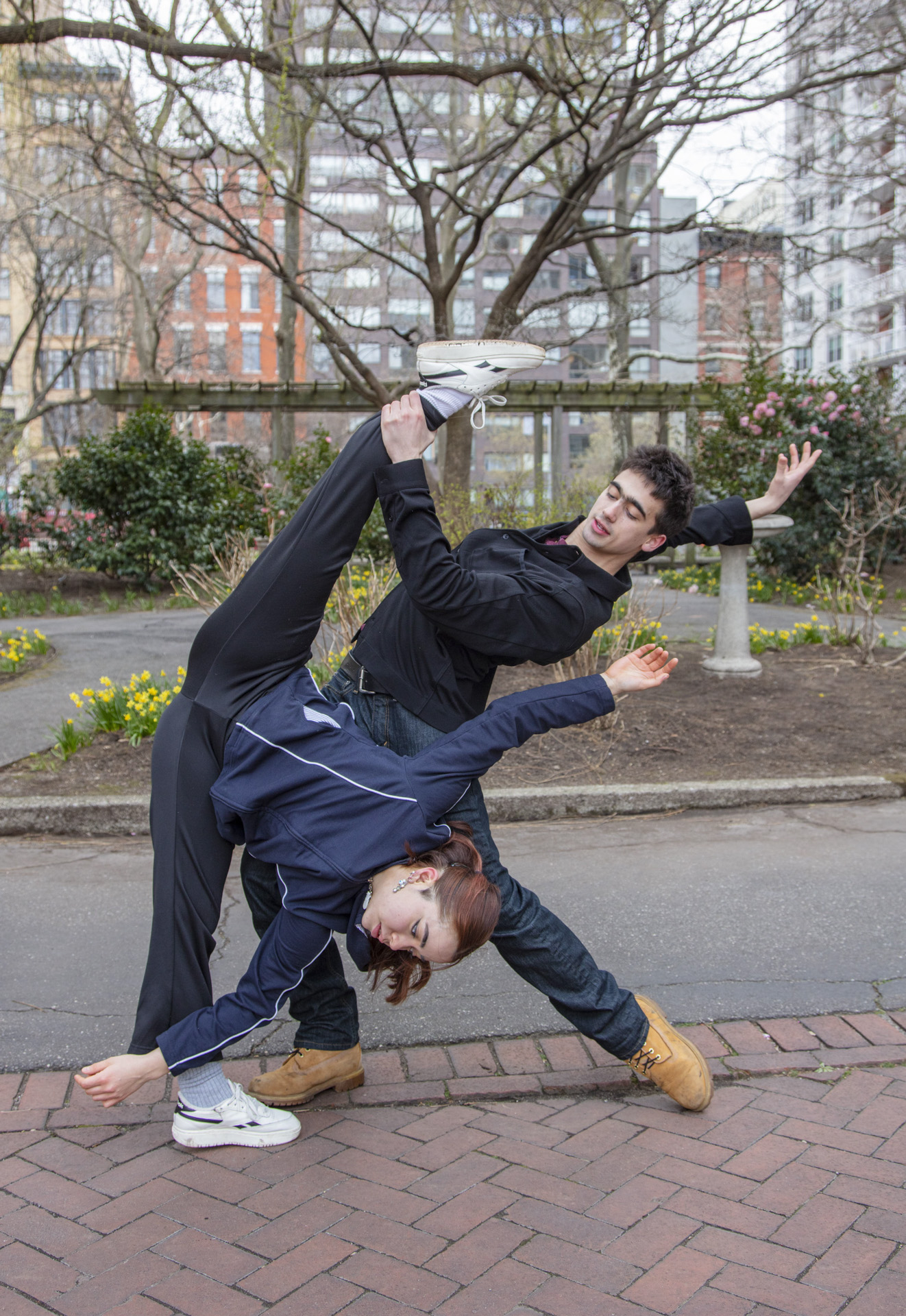 Tisch Dance students performing outdoors