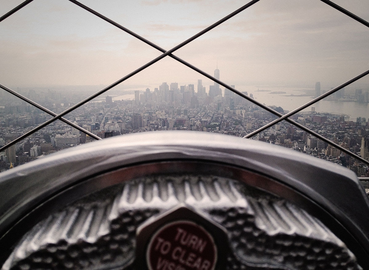 Coin-operated binoculars at the top of the Empire State Building.