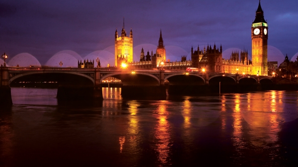 London, England at night